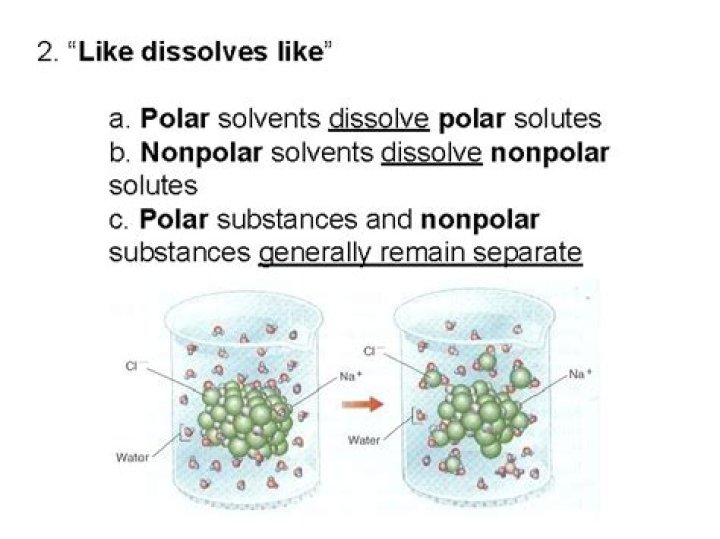 Does polar solvents dissolve polar solutes?