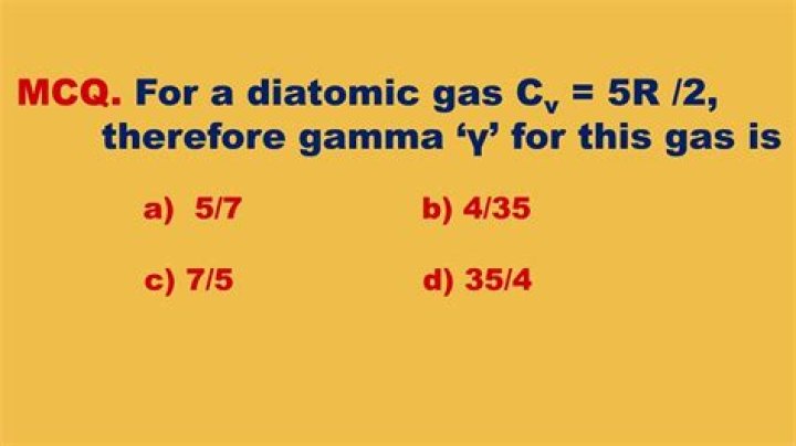 For diatomic gas gamma value is?