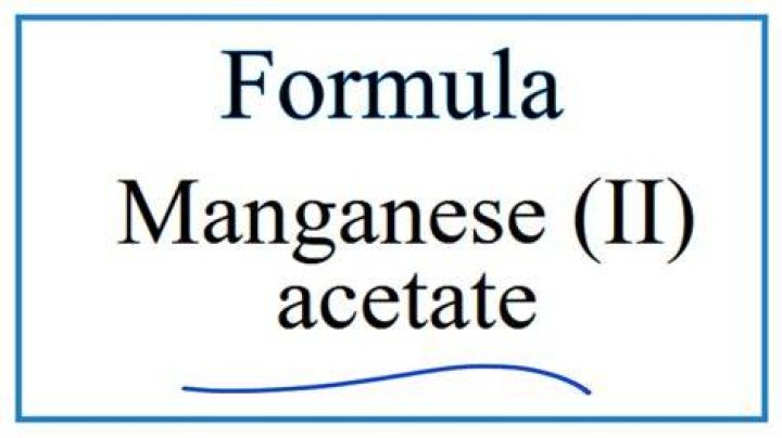 Formula for manganese acetate?