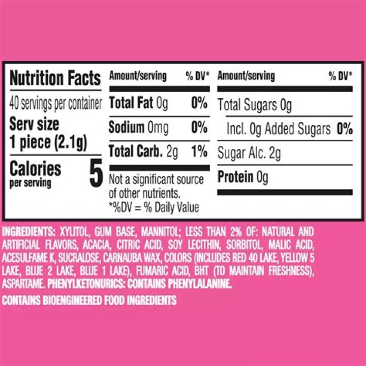 Ingredients in hubba bubba gum?
