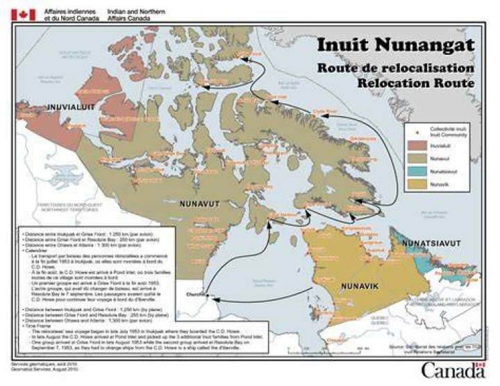 Inuit high arctic relocations in canada?