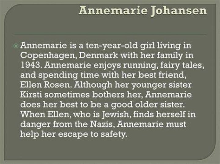 Is annemarie johansen real?