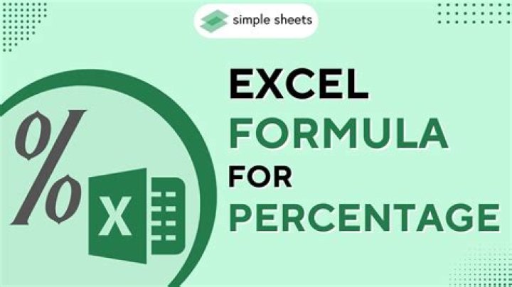 What formula for percentage in excel?