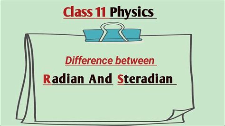 What is steradian in physics class 11?