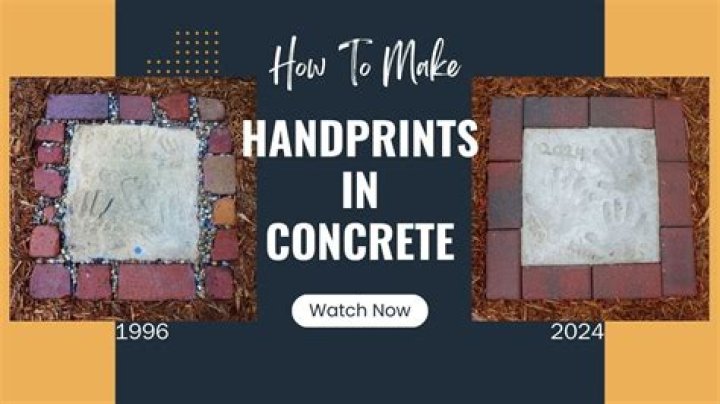 When can you put handprints in concrete?