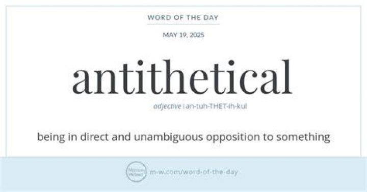 Where does the word antithetical come from?