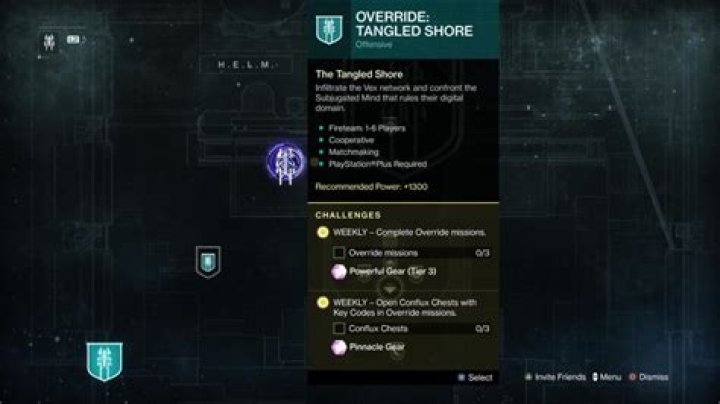 Where is the override activity destiny 2?