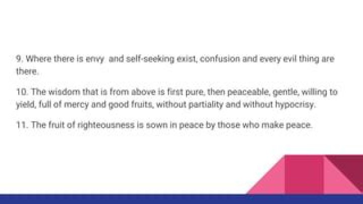 Where there is envy and self seeking?